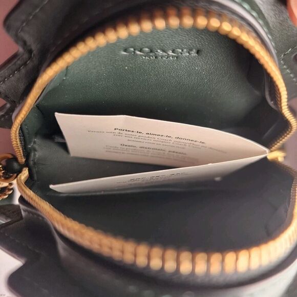 NWT Coach CZ114 Tree Coin Purse Evergreen Amazon Green - Picture 2 of 3